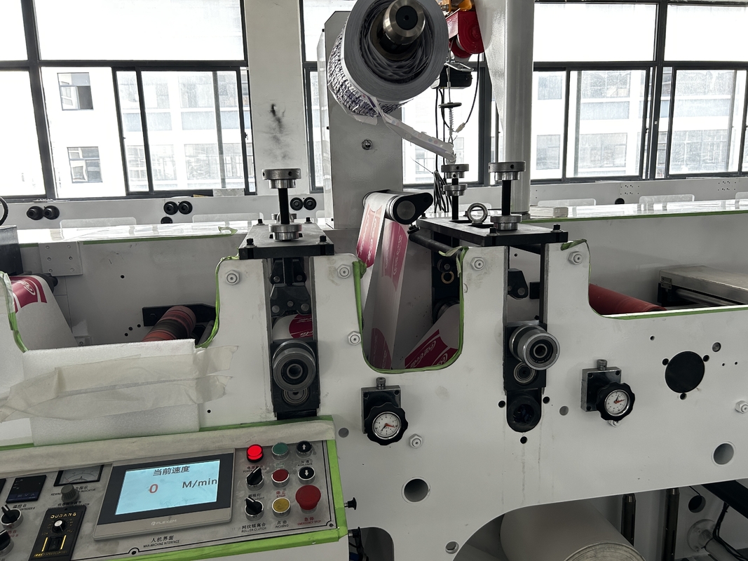 Semi Automatic 2 Color Flexo Label Printing Machine 320mm 80m / minute