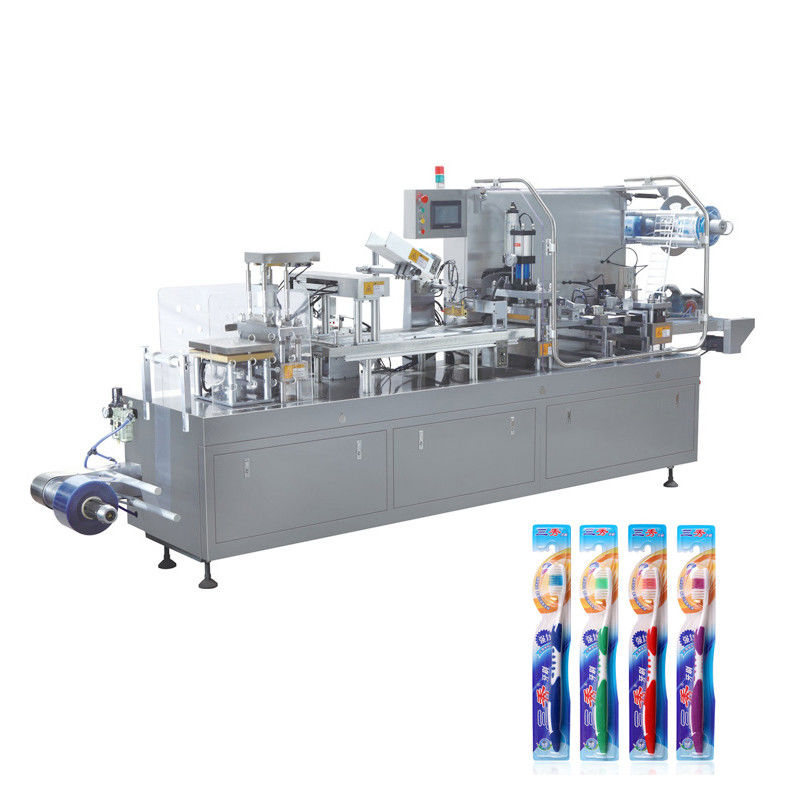 Three Toothbrush Blister Packing Machine Pneumatic With PLC Control