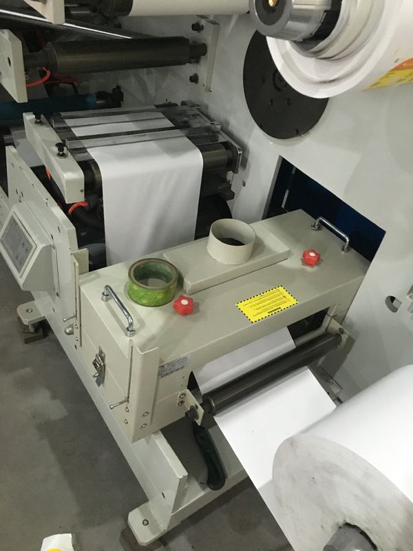 6 Color Flexo Label Printing Machine , 520mm Pvc Sticker Printing Machine