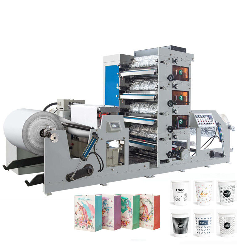 Auto Feed Flexo Printing Slotting Machine , 650mm Paper Cup Printing Punching Machine