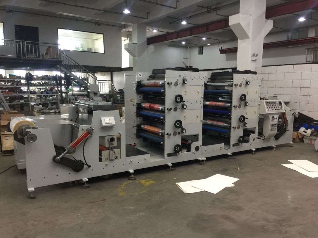 850mm Wide Web Flexo Paper Printing Machine , 380V PVC Label Printing Press