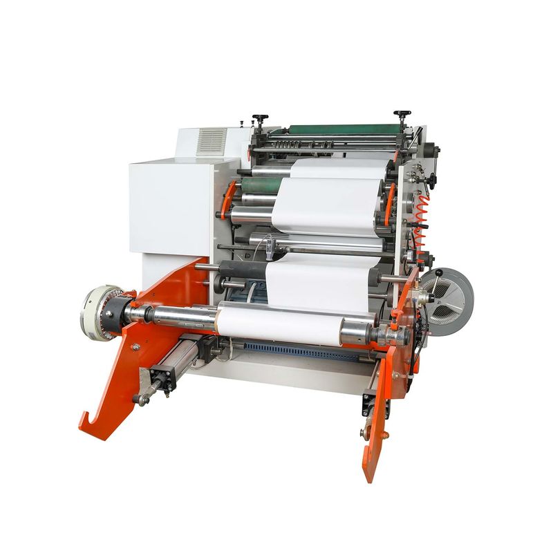 600mm Paper Slitting Rewinding Machine , AC380V Aluminum Foil Slitting Machine
