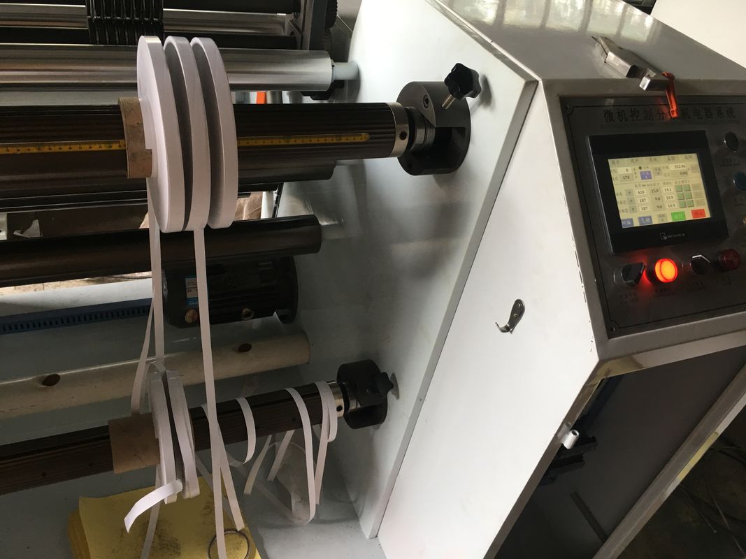 600mm Paper Slitting Rewinding Machine , AC380V Aluminum Foil Slitting Machine