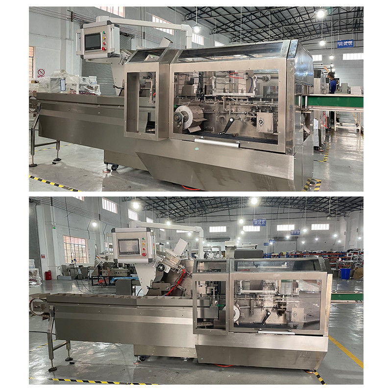 CE Pharmaceutical Cartoning Machine , PLC Touch Biscuit Packing Machine 1200KGS